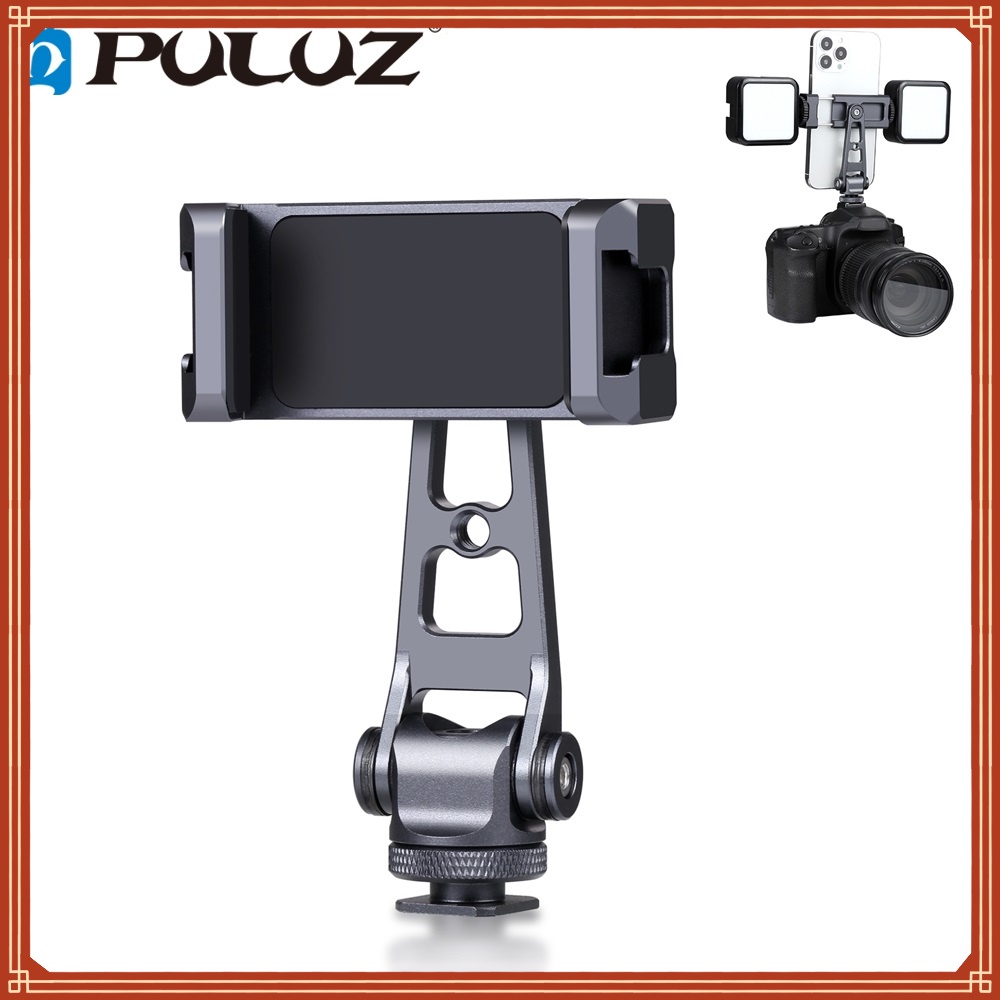 PULUZ Z-axis 360 Xoay Giày Lạnh Hợp Kim Nhôm Kẹp Điện Thoại Giá Đỡ Giá Đỡ