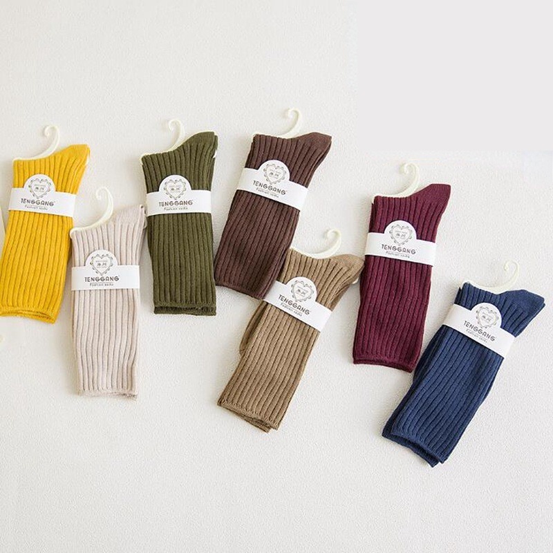 Đôi Vớ Cotton Màu Trơn Cổ Thấp JP5 Dành Cho Nữ