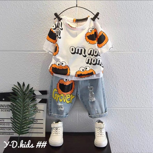 14-22kg set bộ jean grover hàng qc cho bé trai