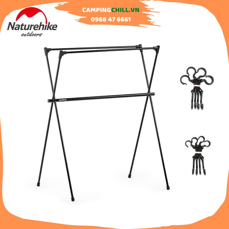 GIÁ TREO ĐỒ DÃ NGOẠI, CẮM TRẠI 2 TẦNG NATUREHIKE NH20PJ102