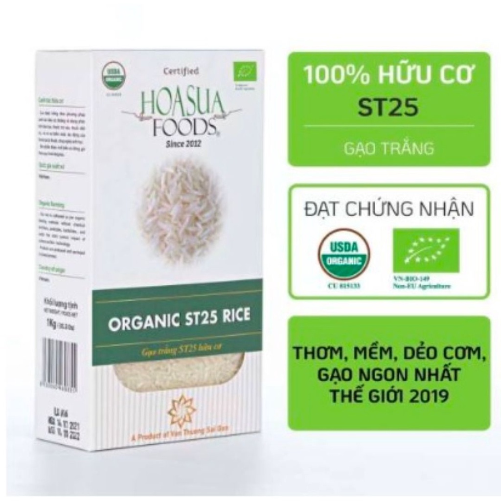 Gạo Hữu Cơ Hoa Sữa Foods Organic Rice 1kg - Gạo Hữu Cơ Cho Bé - Gạo Organic - Gạo Hữu Cơ Cho Bé Ăn Dặm - Organicley