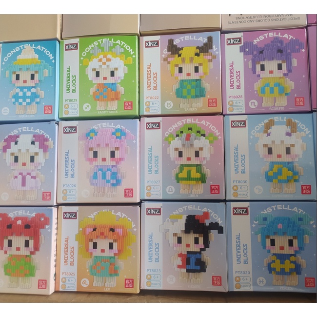 Lego mini 3D - 12 Cung hoàng đạo - Nhân vật hoạt hình - Mẫu mới - Chọn mẫu