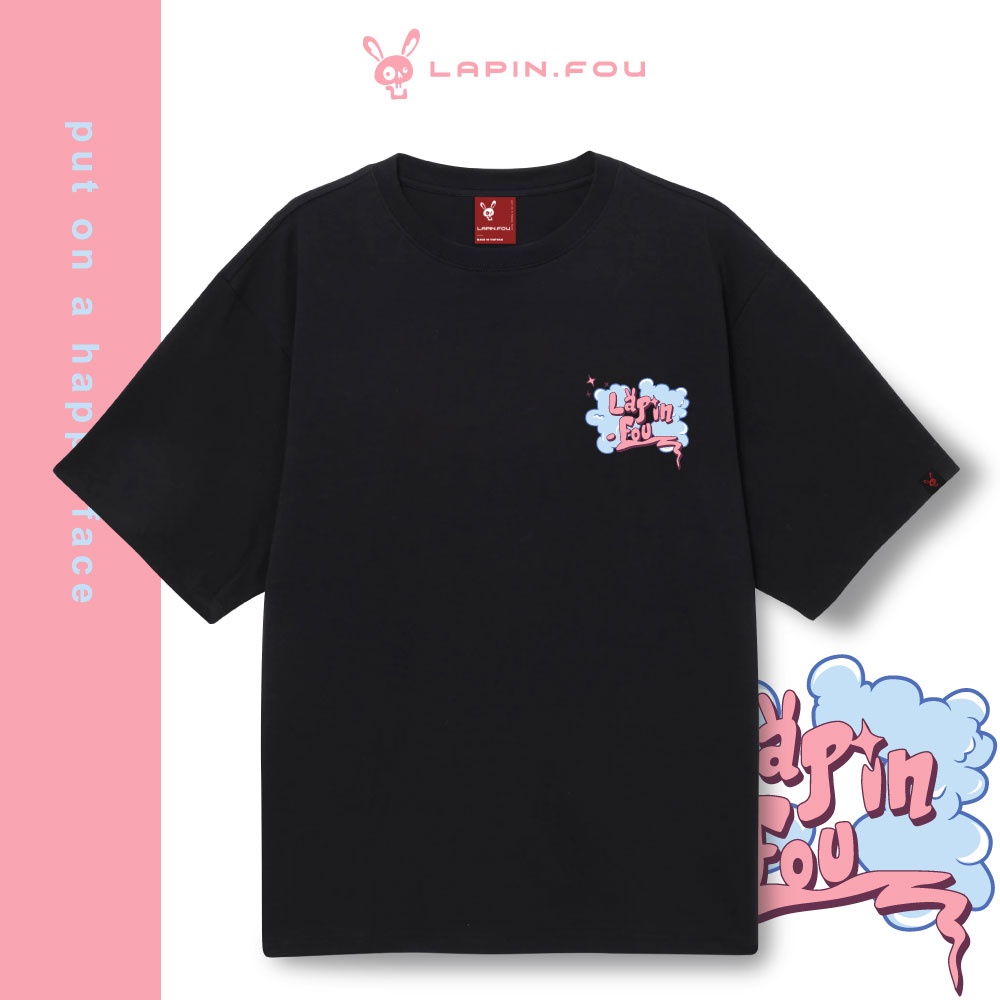 Áo Thun Unisex Nam Nữ Local Brand - Lapin.Fou Pinky Cloudy