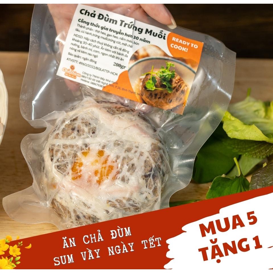HCM - Combo Chả Đùm Trứng Muối Sống Cấp Đông tặng 1 Chả Đùm Trứng Muối Sống