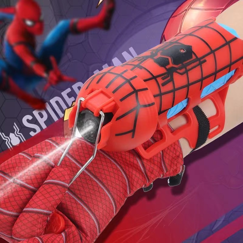 ĐỒ CHƠI GĂNG TAY NGƯỜI NHỆN BẮN TƠ ĐỘC ĐÁO CHO BÉ Găng Tay + 2 Bình T