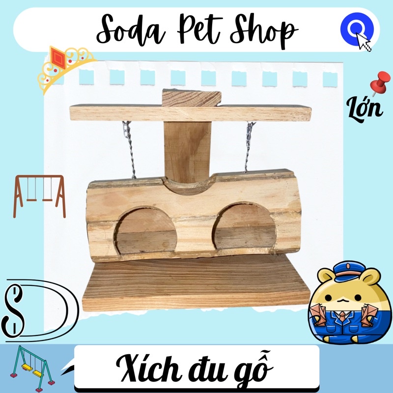 Xích Đu Gỗ Lớn Cho Hamster
