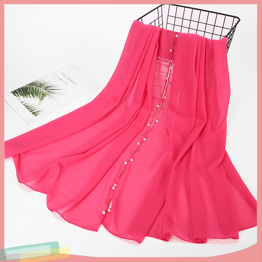 Khăn choàng hồi giáo màu trơn phong cách Ả Rập