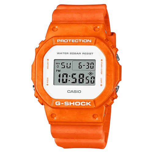 ĐỒNG HỒ NAM CASIO G-SHOCK DW-5600WS-4D DÂY NHỰA MÀU CAM CHỐNG NƯỚC - HÀNG CHÍNH HÃNG