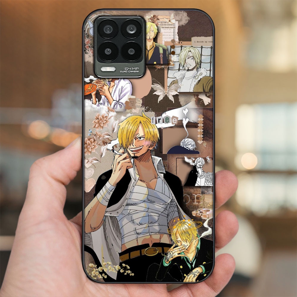 Ốp lưng Realme 8, 8 Pro viền đen in hình Sanji One Piece Đảo Hải Tặc