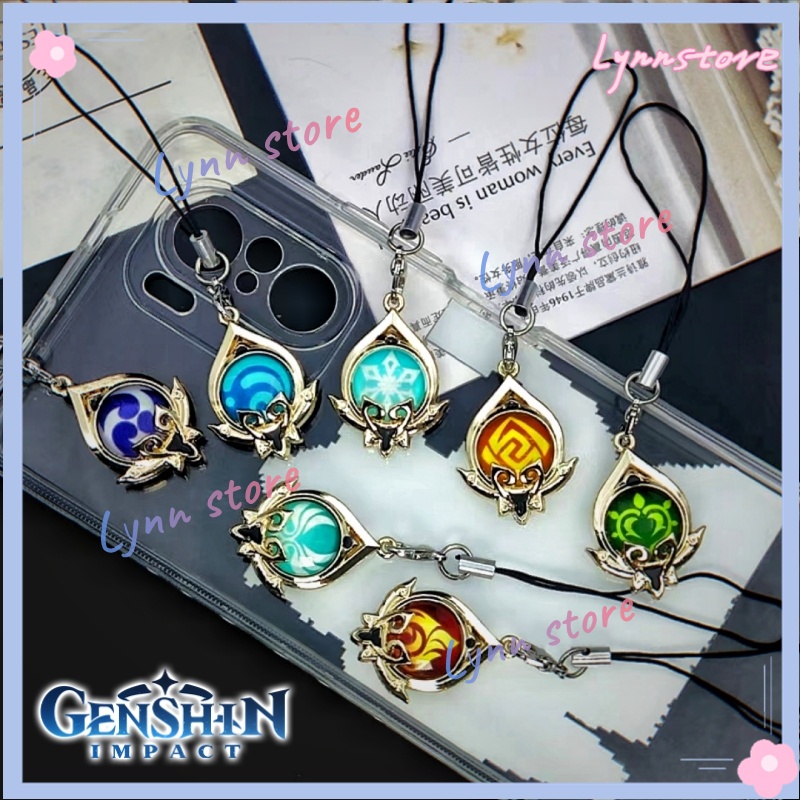 Dây Đeo Điện Thoại / Móc Khóa Tầm Nhìn Ban Đêm Sumeru lnazuma Mondstadt 7 Màu Dạ Quang