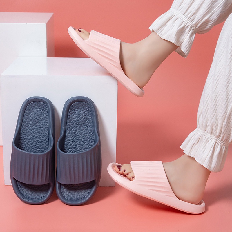 Dép Nhựa EVA Mềm Màu Trơn In Họa Tiết Hoạt Hình Thời Trang Mùa Hè Cho Cặp Đôi