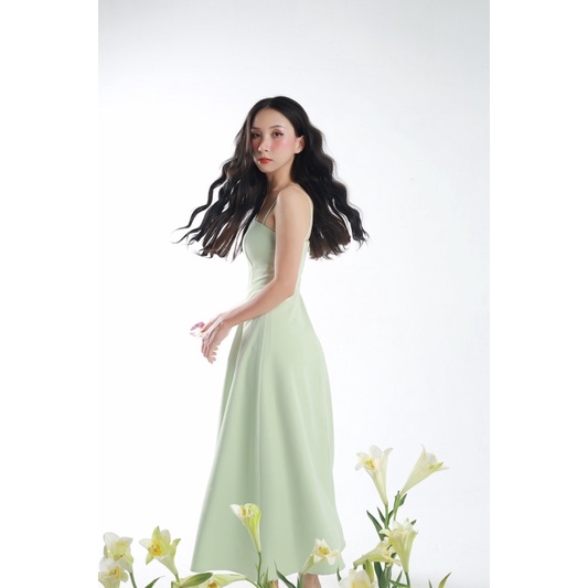 Váy đầm dài hai dây xoè kiểu dáng đơn giản thanh lịch “LANER DRESS” By Gum Tailor