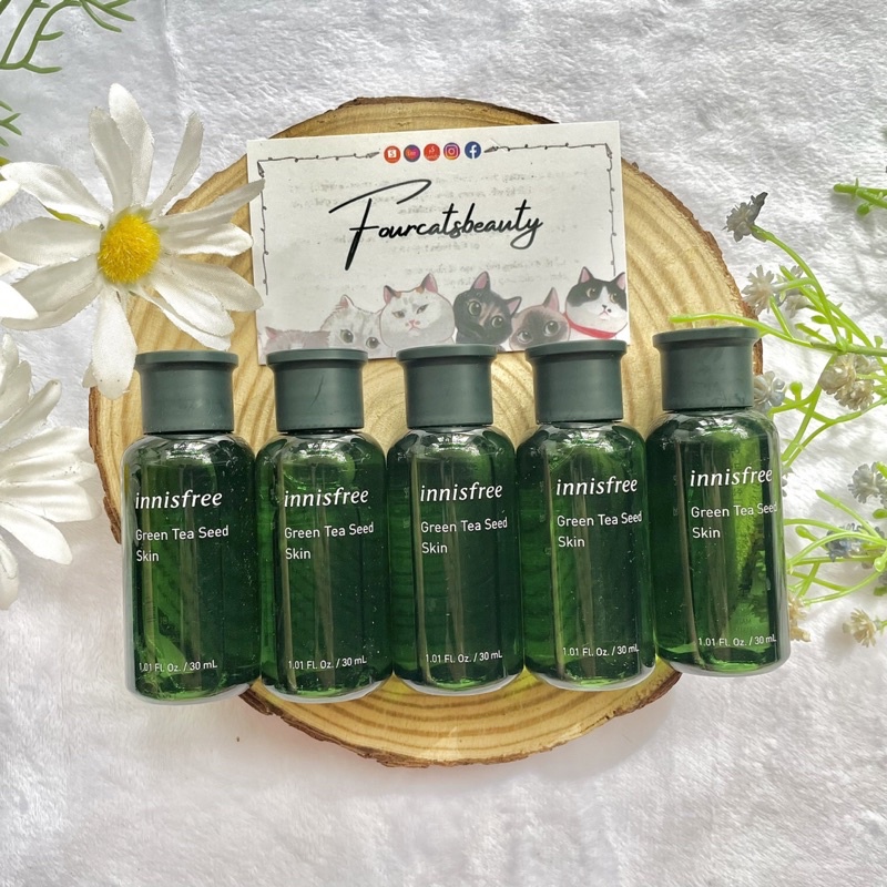 Nước Hoa Hồng Cấp Nước, Dưỡng Ẩm Hỗ Trợ Khả Năng Phục Hồi &amp; Hỗ Trợ Tái Tạo Da Innisfree Green Tea Seed Skin 200ml