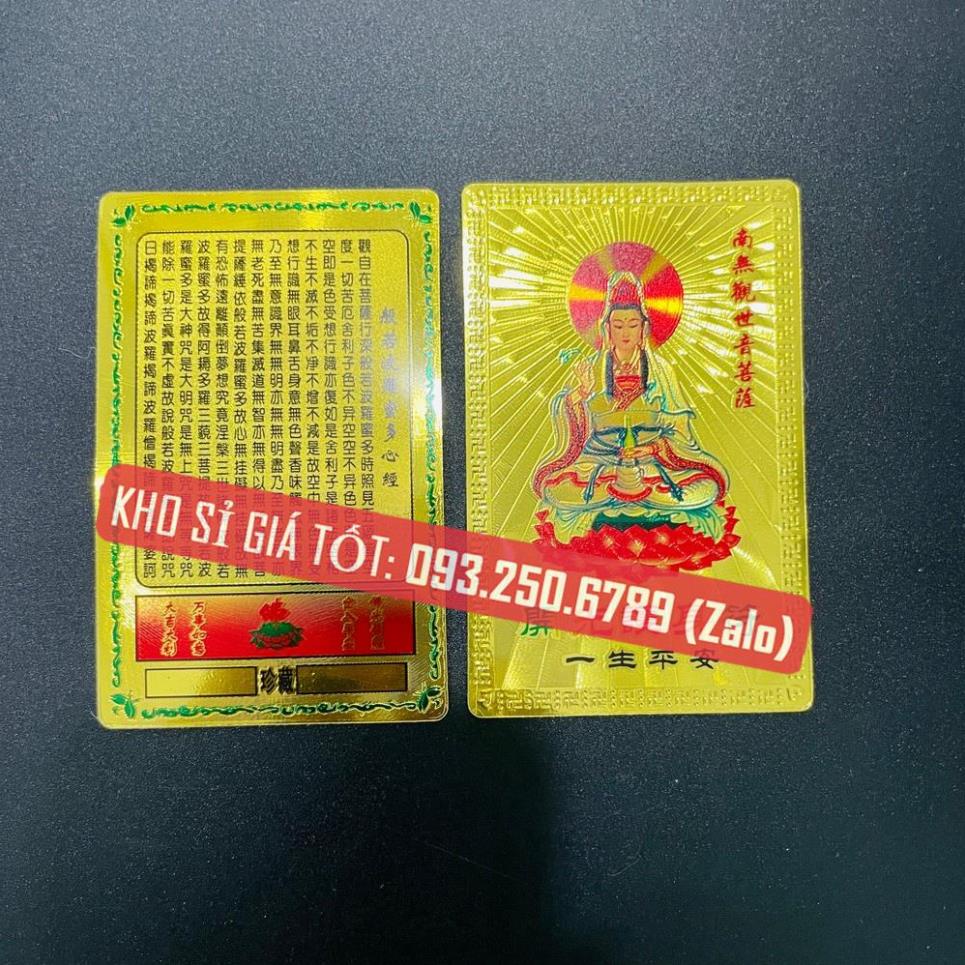 Combo 100 Lá Kim Bài Quan Âm Bồ Tát Bình An