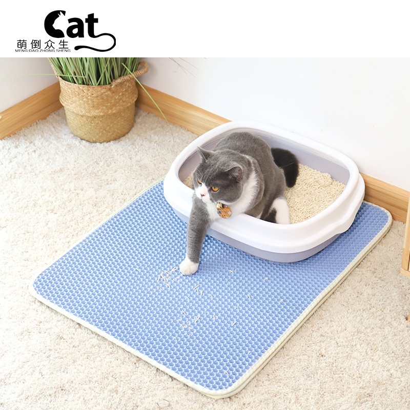 Thảm hứng cát mèo | thảm lót cát đi vệ sinh cho mèo thiết kế ôm thành khay | hứng cát mèo | thảm cho mèo