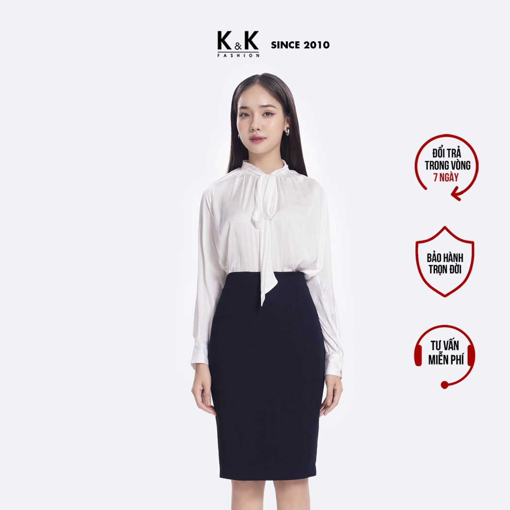 Chân Váy Bút Chì Công Sở Màu Xanh Đen K&K Fashion CV04-33 Chất Liệu Tuyết Hàn