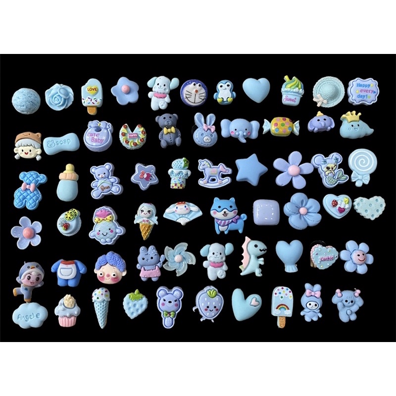 Set 10 sticker 3d gắn dép crocss theo màu sắc