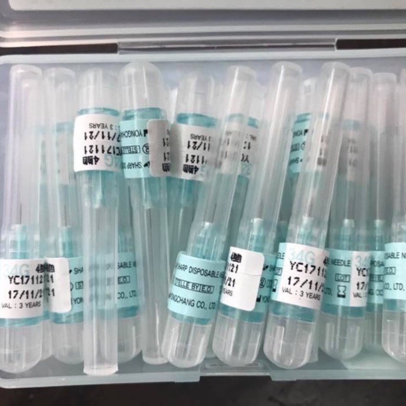 Đầu Kim Sharp Hàn Quốc Tiêm Meso 34G Dài Kim 4mm Dùng Tiêm Căn Bóng, PRP, Cá Hồi..