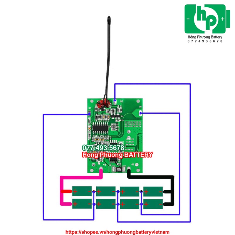 Combo vỏ mạch pin robot RB001 hút bụi irobot Roomba 4S 2P