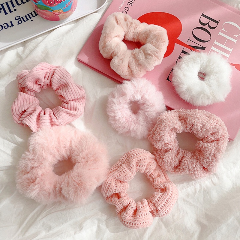 Ygt set 7 Dây Cột Tóc Cao Su Nhung Mịn Thời Trang Mùa Đông Dành Cho Nữ