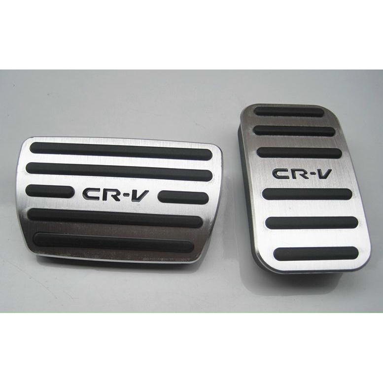 Bộ 2 Ốp Chân Ga Chân Phanh Xe Honda CRV 2017-2018 2019 2020 2021 chất liệu nhôm bọc cao su cao cấp