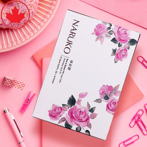 Mặt nạ Naruko Hoa Hồng Nhung Rừng Cấp Nước Hộp 10 miếng - Rose and BOTANIC HA Aqua Cubic Hydrating Mask EX