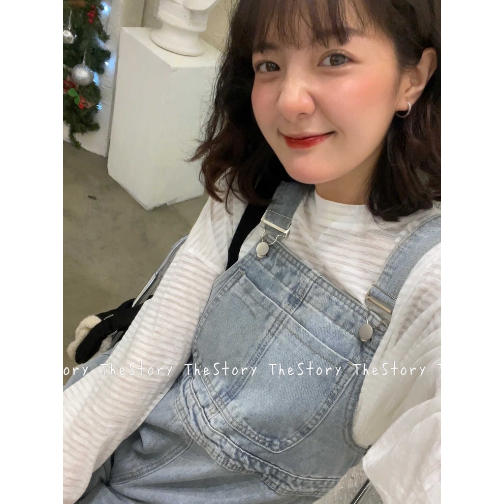 Quần yếm jean short  Q826