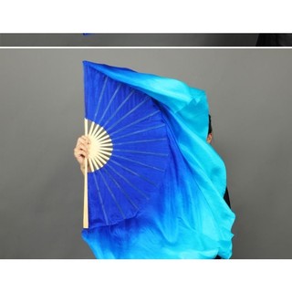 Quạt Múa Lụa Hai Mặt Màu Gradient Phong Cách Trung Hoa