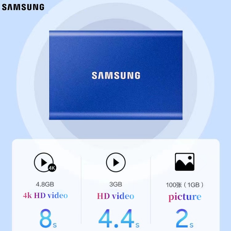 SAMSUNG Ổ Cứng Ngoài SSD 16TB / 8TB / 4TB USB 3.1 Type-C SSD 1TB / 2TB / 500GB HD