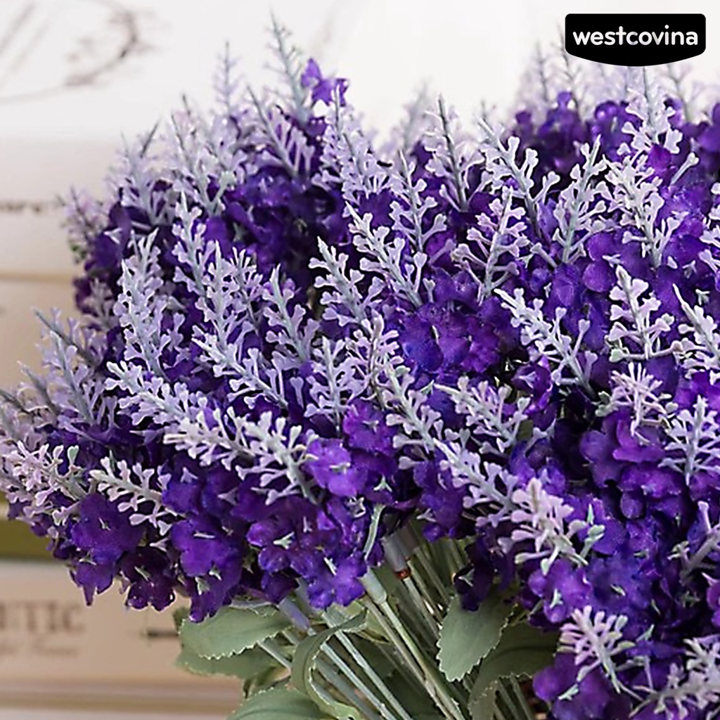 [WEST]⚘Hoa Oải Hương Nhân Tạo Bằng Nhựa Màu Sắc Tươi Sáng Dùng Trang Trí Trong Nhà