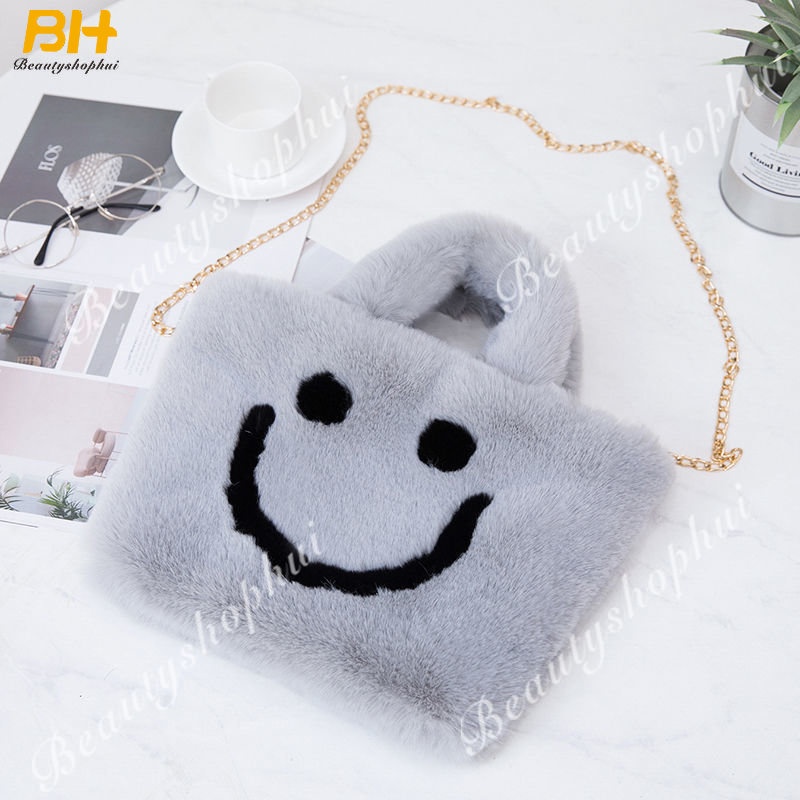 Túi Xách Giả Lông Thỏ Cỡ Lớn Thời Trang Cho Nữ