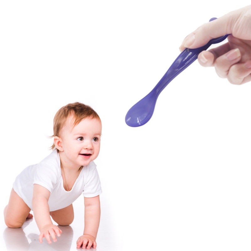 Muỗng Silicone Cảm Biến Nhiệt An Toàn Cho Bé