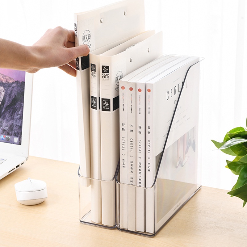Kệ Nhựa Trong Suốt Đựng Tài Liệu Để Bàn Phong Cách Nhật Bản