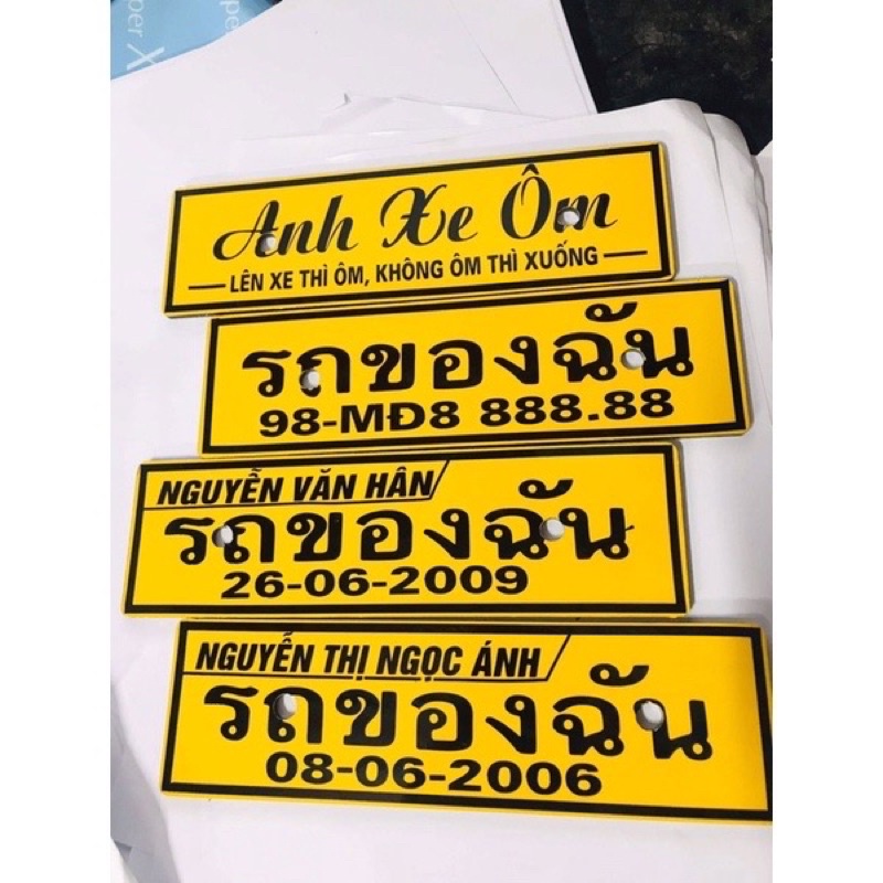 Bảng tên chữ thái, bảng tên xe máy , thiết kế theo yêu cầu