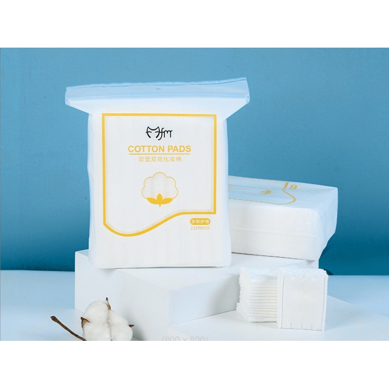 Bông Tẩy Trang 222 Miếng Cotton Pads Túi Zip Pinkwish B212