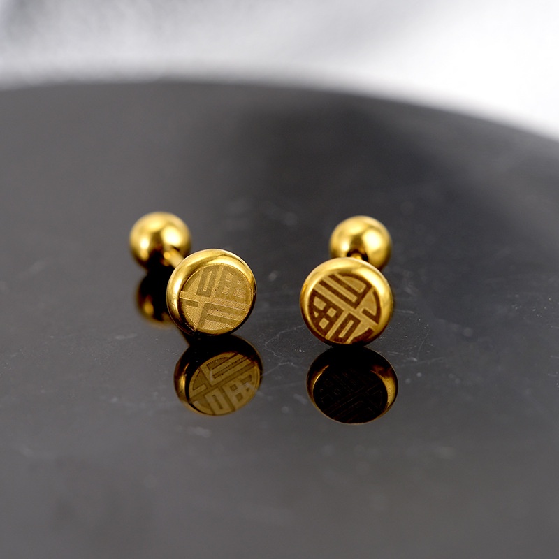 Khuyên Tai Khóa Ốc Vít Nhỏ Tinh Xảo Sang Trọng Không Phai Màu