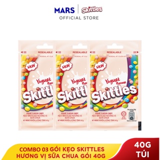 QUÀ TẶNG Combo 3 Kẹo Skittles Hương Vị Sữa Chua Gói 40g