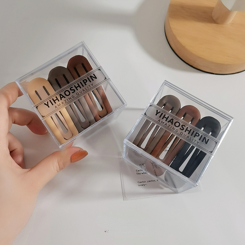 Bộ 9 Kẹp Tóc Màu Nhám Đơn Giản Cho Nữ