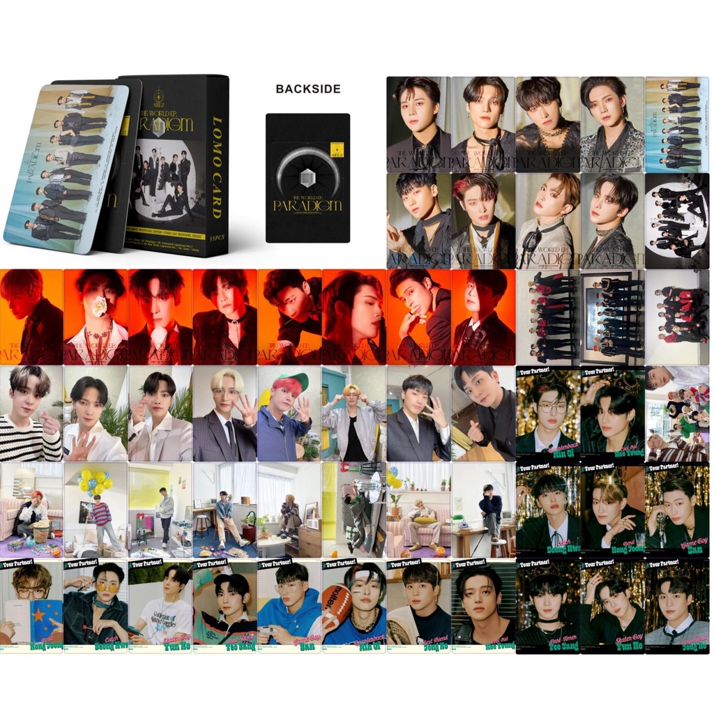 ATEEZ Album Paradigm Photocard ATEEZ BEYOND : ZERO ROCKY Lomo Card Postcard 55 chiếc / hộp