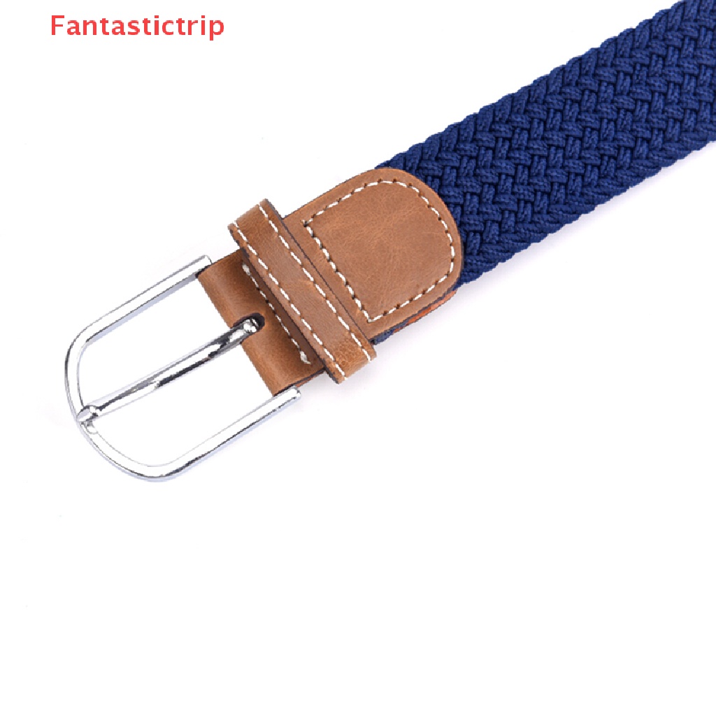 Thắt Lưng Vải Canvas Bện Co Giãn Có Khóa Thời Trang Cho Nam Áo Thun Thiết Kế Mới Năng Động Thời Trang