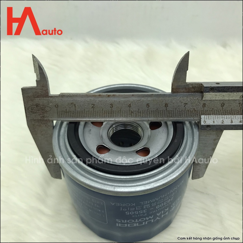 Lọc nhớt Elantra/ Avante/ Creta/ Kona/ SantaFe xăng/ Tucson xăng/ Cerato/ K3/ K5/ Optima/ Seltos/ Sorento xăng. Mã 35505