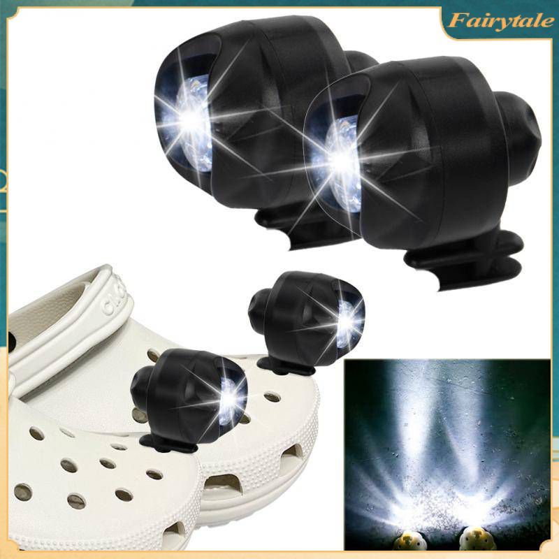 2 Chiếc Đèn Pha Cho Giày Crocs Đèn Led Giày Chống Nước Ipx5 Phụ Kiện Đi Bộ Đường Dài Cắm Trại Ngoài Trời Thích Hợp Cho Người Lớn Trẻ Em [Fairytale】