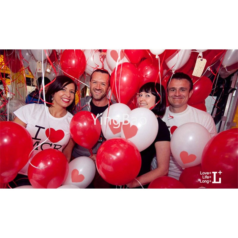 10 Bong Bóng 12 inch Hình Trái Tim Màu Trắng / Đỏ / Hồng Dùng Trang Trí Tiệc Cưới, Sinh Nhật