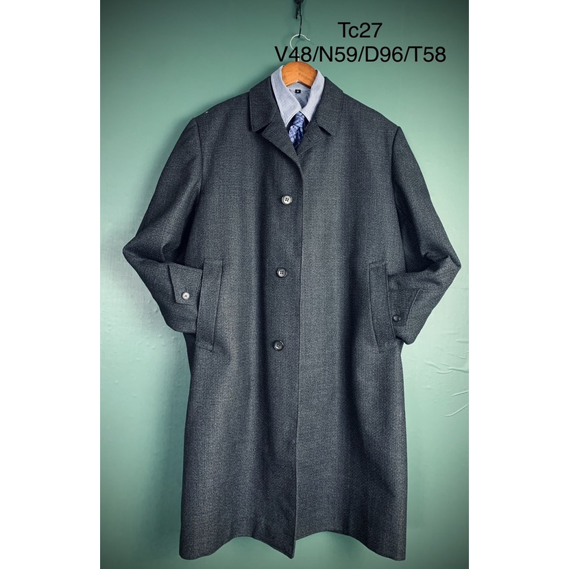 (46 mẫu) Áo khoác trench coat nam dáng dài, áo choàng mangto kaki classic 2hand vintage
