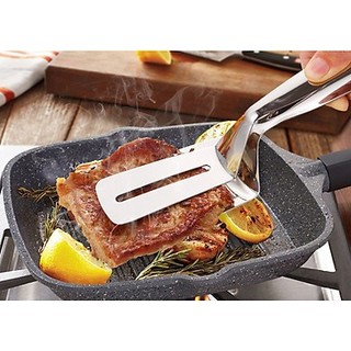 Xẻng Gắp Lật Đồ Rán, Kẹp Bít Tết cá chiên đa năng loại lớn inox 304 cao cấp siêu bền