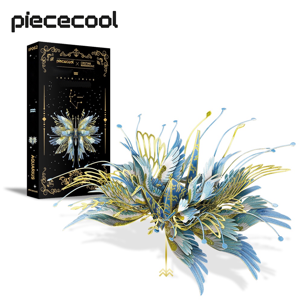 PIECECOOL Bộ Đồ Chơi Xếp Hình 3D Bằng Kim Loại One Thousand Origami Carnes Cho Trẻ Em