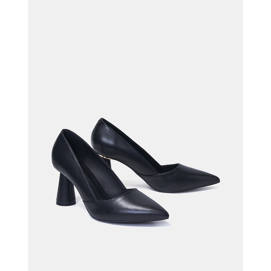 Giày Cao Gót Nữ 7cm Thời Trang JUNO Pump Gót Trụ Viền Kim Loại CG07125