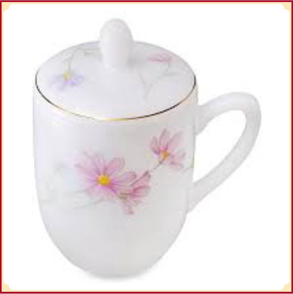 Ly/Ca uống trà có nắp thủy tinh ngọc cao cấp USA Home Set , nhập khẩu Thái Lan, an toàn cho sức khỏe, hàng cao cấp