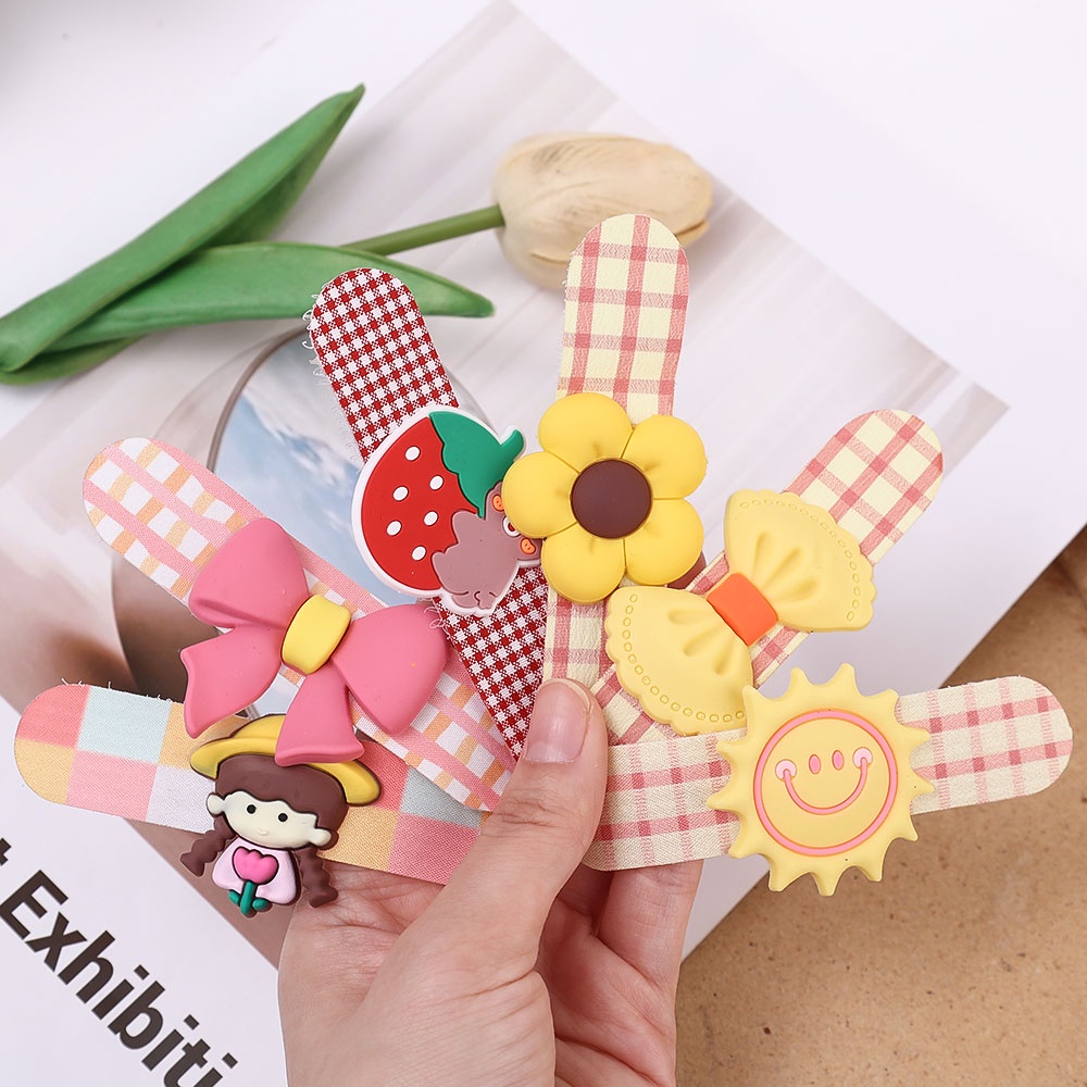 Kẹp Tóc Họa Tiết Hoạt Hình Phong Cách Hàn Quốc Xinh Xắn Cho Bé Gái