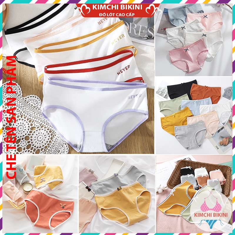 uần lót nữ đáy cotton chống viêm nhiều màu sắc mẫu mã đa dạng KIMCHIBIKINI Quần lót thấm hút mồ hôi xinh đẹp QL073